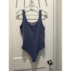 Abercrombie & Fitch Womens Blue Seamless Tank Thong Bodysuit Size M Medium